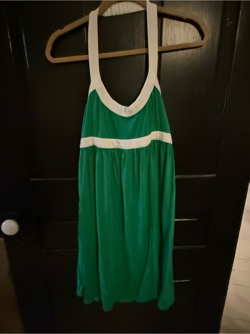Victoria's Secret Green and White Halter Dress